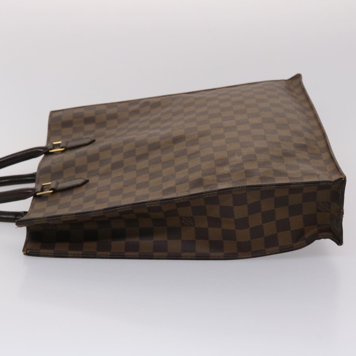 LOUIS VUITTON Damier Ebene Sac Plat Hand Bag N51140 LV 45484