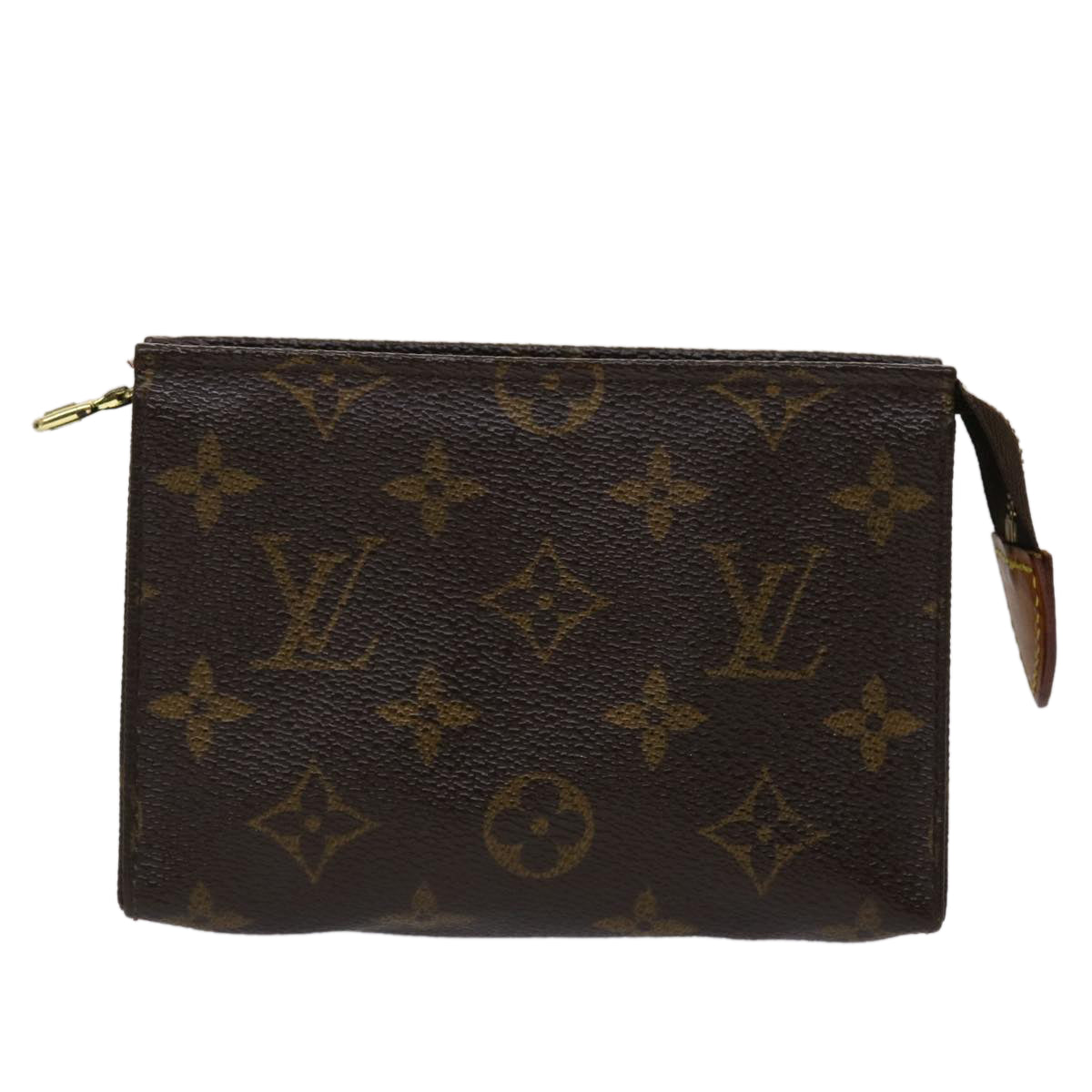 LOUIS VUITTON Monogram Poche Toilette 15 Pouch M47546 LV 45485