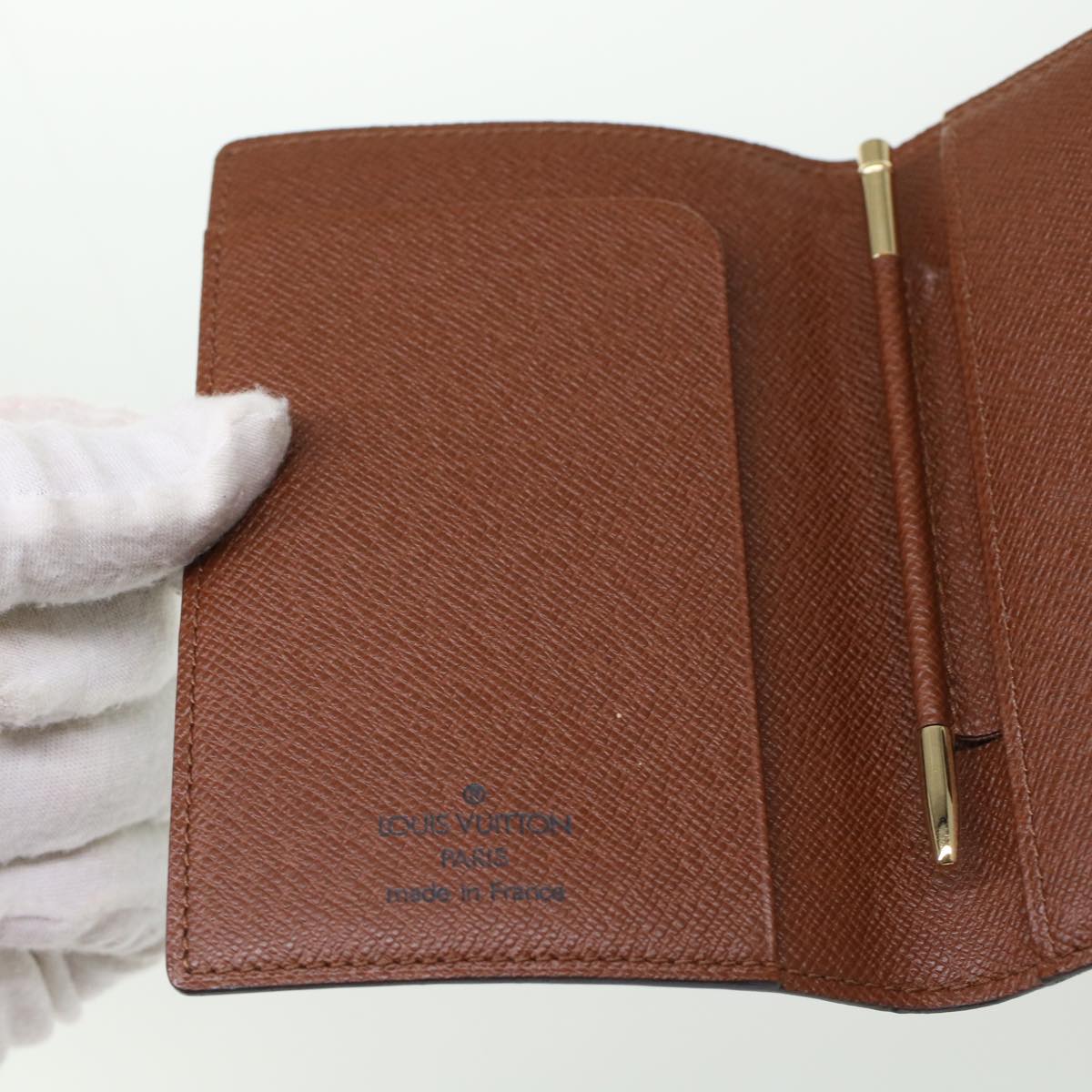 LOUIS VUITTON Monogram Etui Palm PDA Day Planner Cover M63028 LV 45495