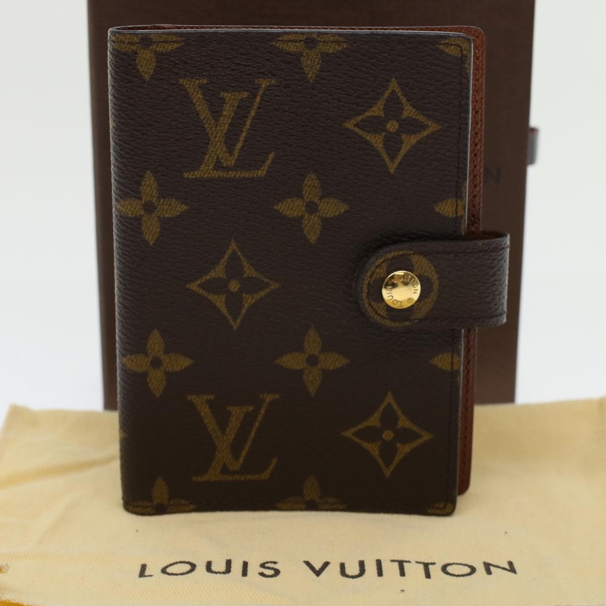 LOUIS VUITTON Monogram Etui Palm PDA Day Planner Cover M63028 LV 45495