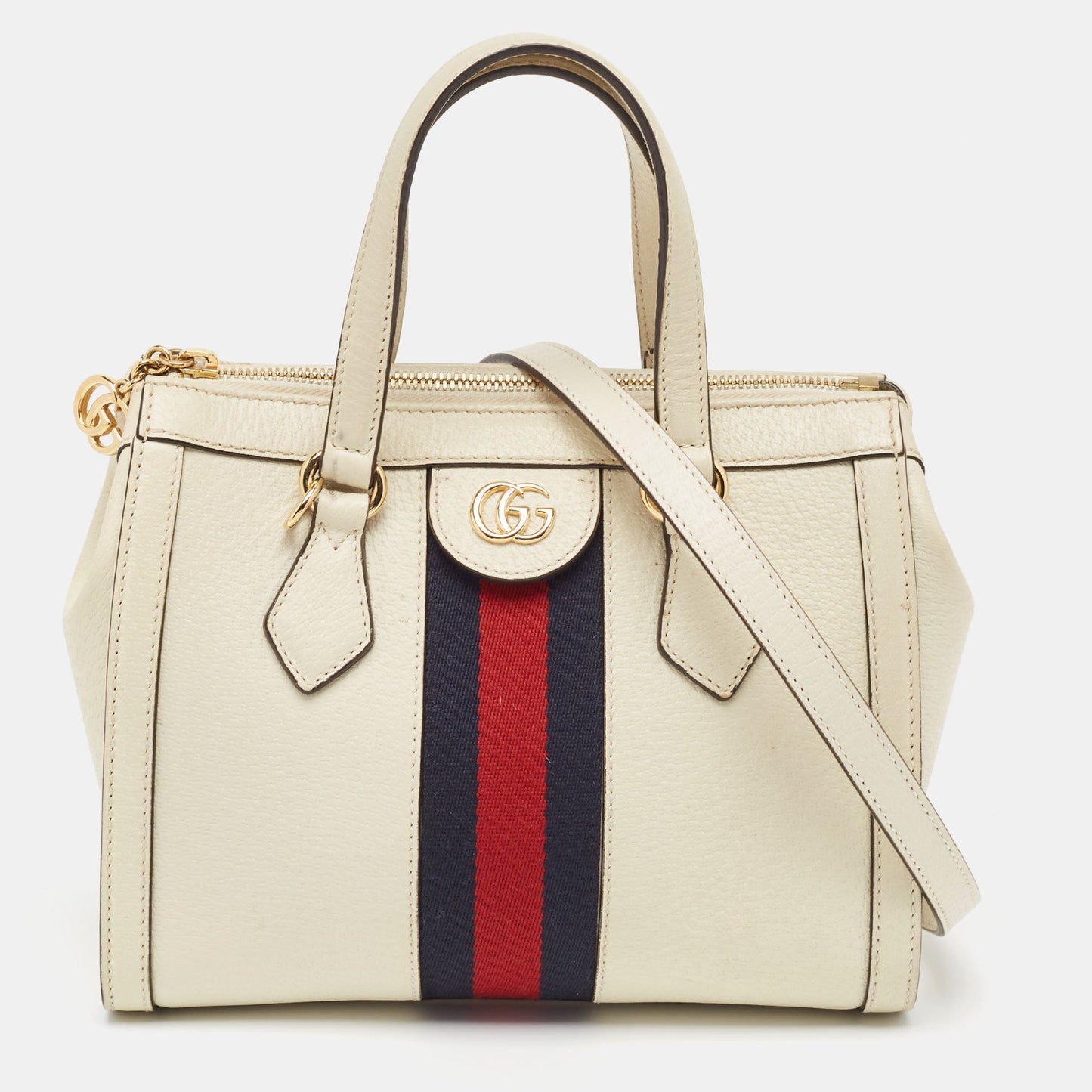 Luxury Gucci Trending 2025 Off White Leather Small Ophidia Tote