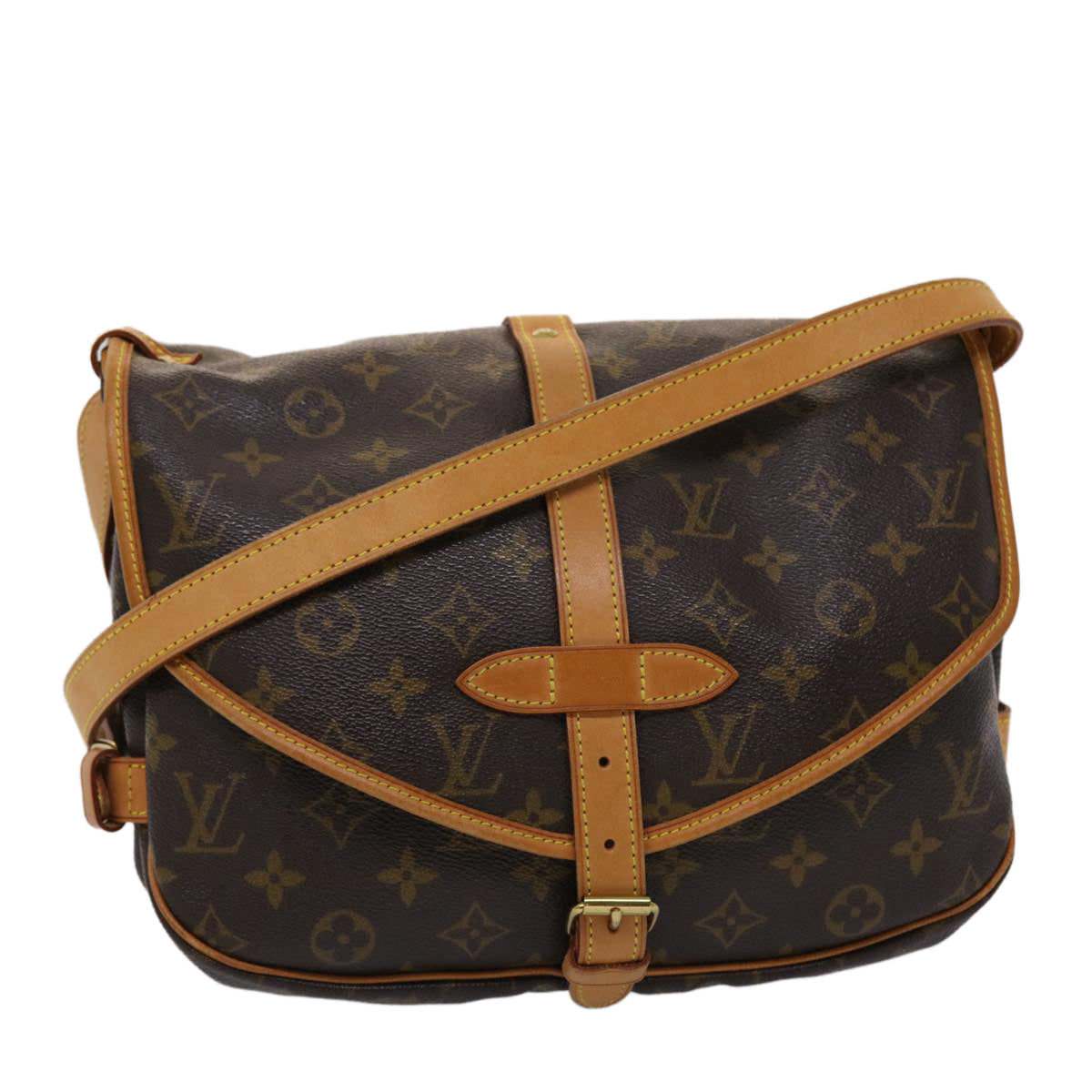 LOUIS VUITTON Monogram Saumur 30 Shoulder Bag M42256 LV 45500