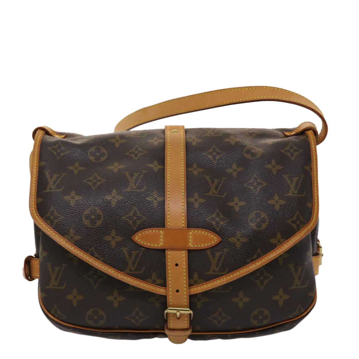 LOUIS VUITTON Monogram Saumur 30 Shoulder Bag M42256 LV 45500