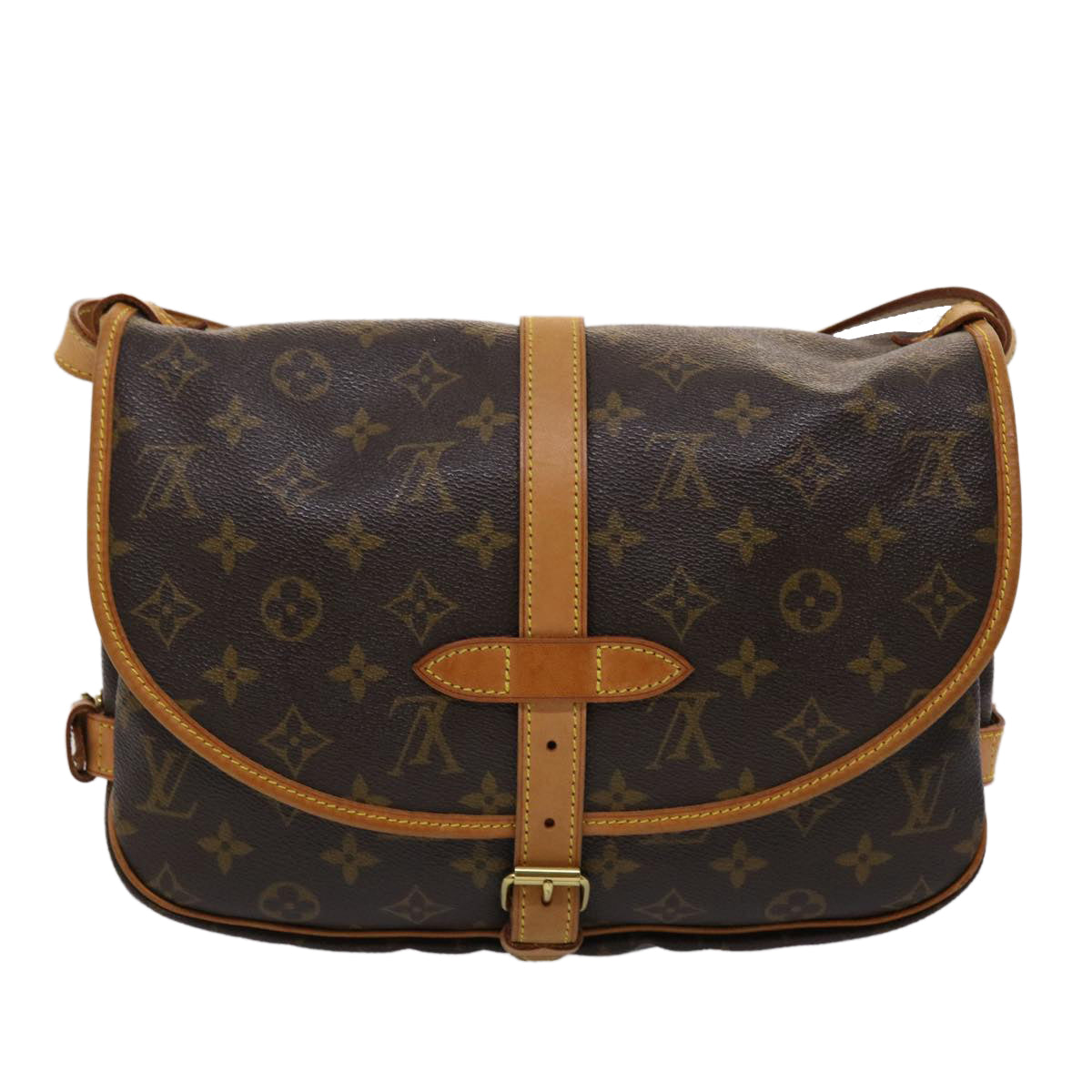 LOUIS VUITTON Monogram Saumur 30 Shoulder Bag M42256 LV 45500
