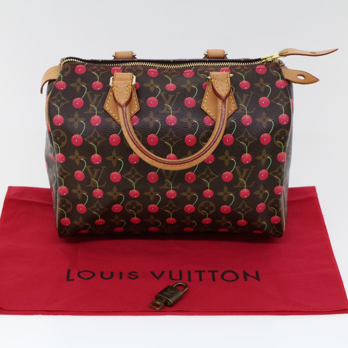 LOUIS VUITTON Monogram Cherry Speedy 25 Hand Bag M41528 LV 45514