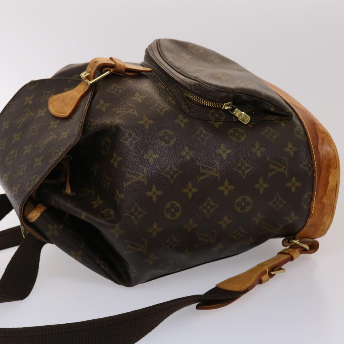 LOUIS VUITTON Monogram Montsouris GM Backpack M51135 LV 45516