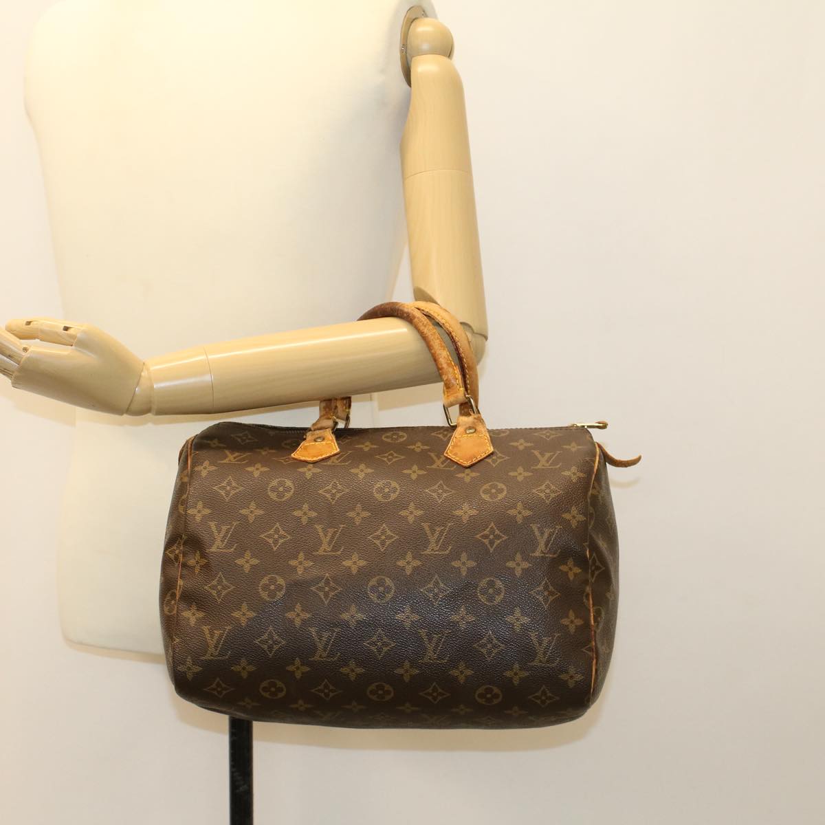 LOUIS VUITTON Monogram Speedy 30 Hand Bag M41526 LV 45528