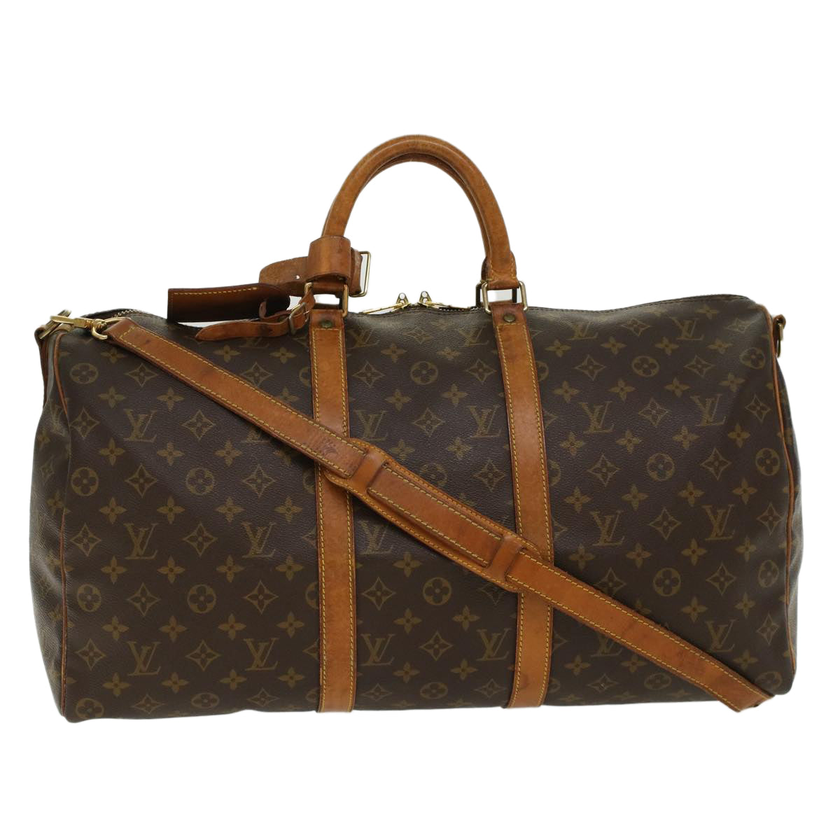 LOUIS VUITTON Monogram Keepall Bandouliere 50 Boston Bag M41416 LV 45548