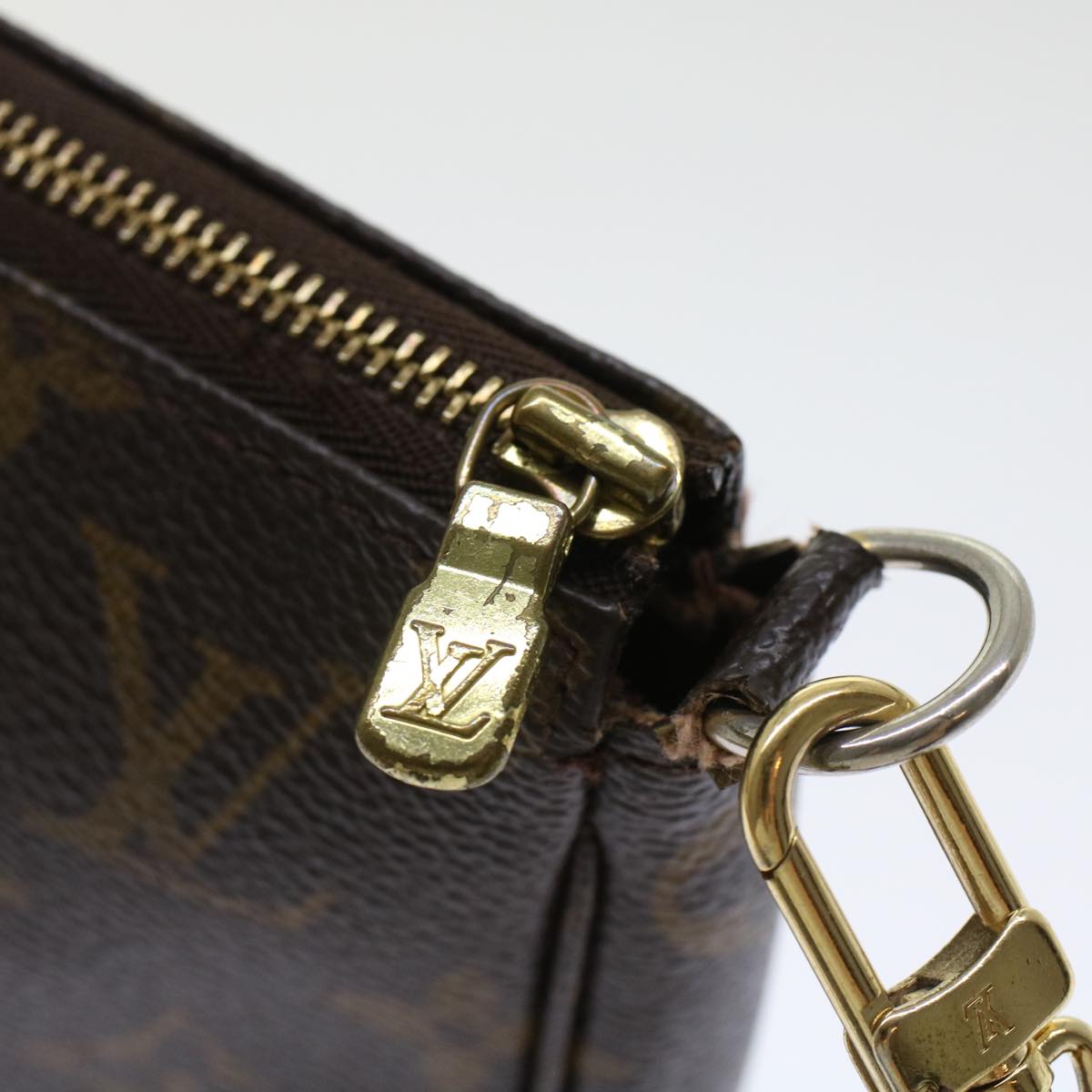 LOUIS VUITTON Monogram Pochette Accessoires Pouch M51980 LV 45554