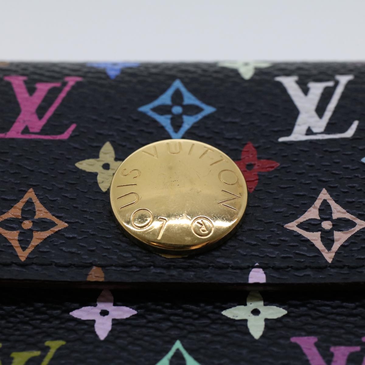 LOUIS VUITTON Multicolor Porte Monnaie Cozy Coin Purse Black M60007 45563