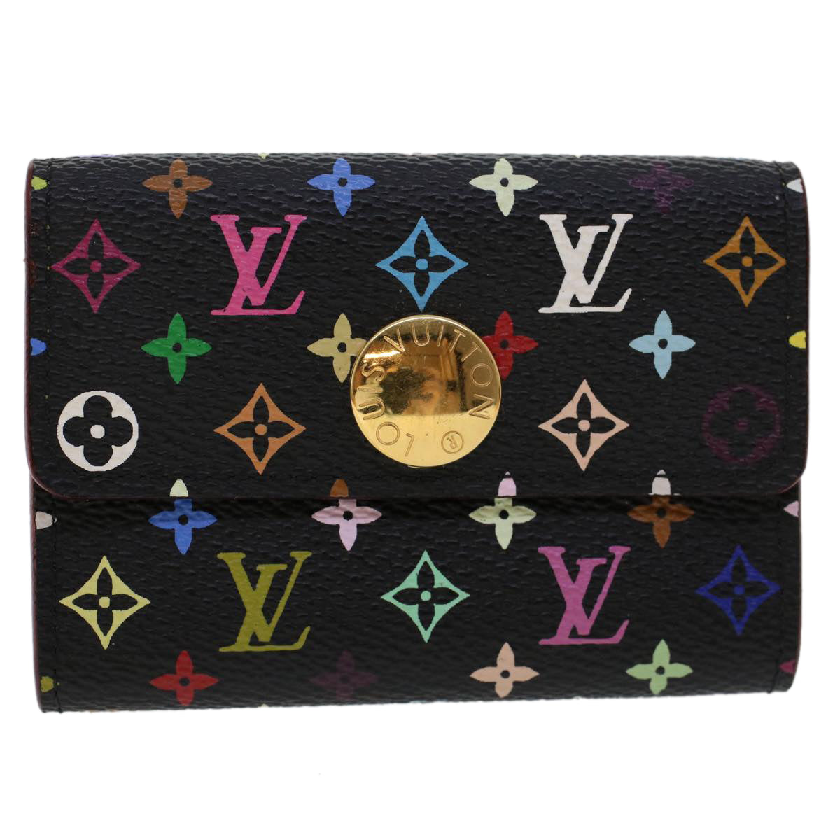 LOUIS VUITTON Multicolor Porte Monnaie Cozy Coin Purse Black M60007 45563