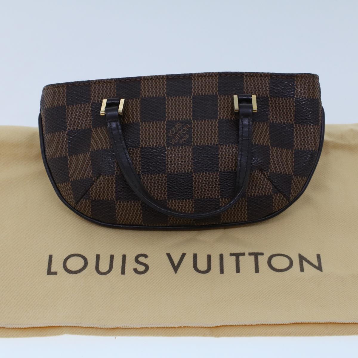 LOUIS VUITTON Damier Ebene Manosque GM Accessory Pouch N51120 LV 45564