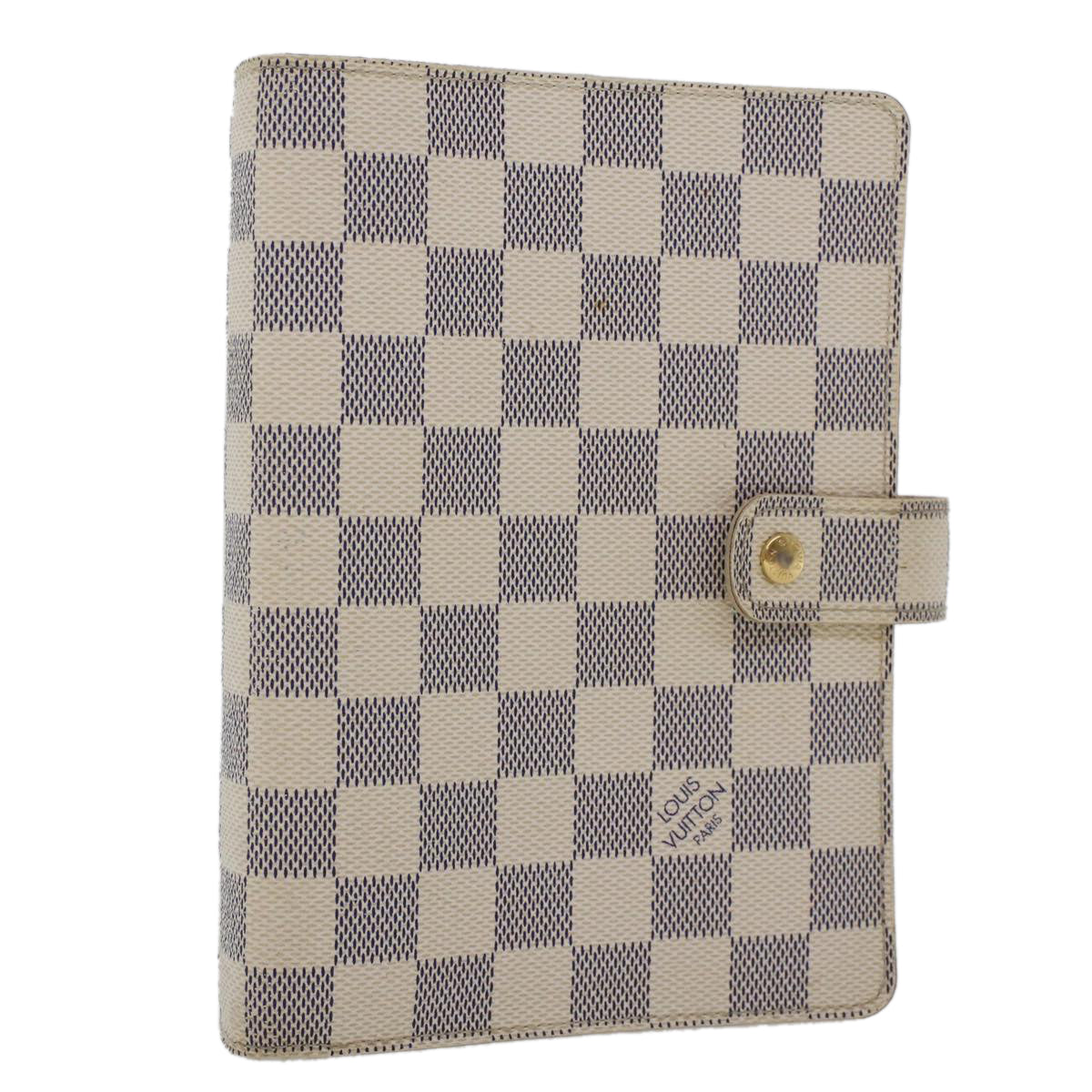 LOUIS VUITTON Damier Azur Agenda MM Day Planner Cover R20707 LV 45565