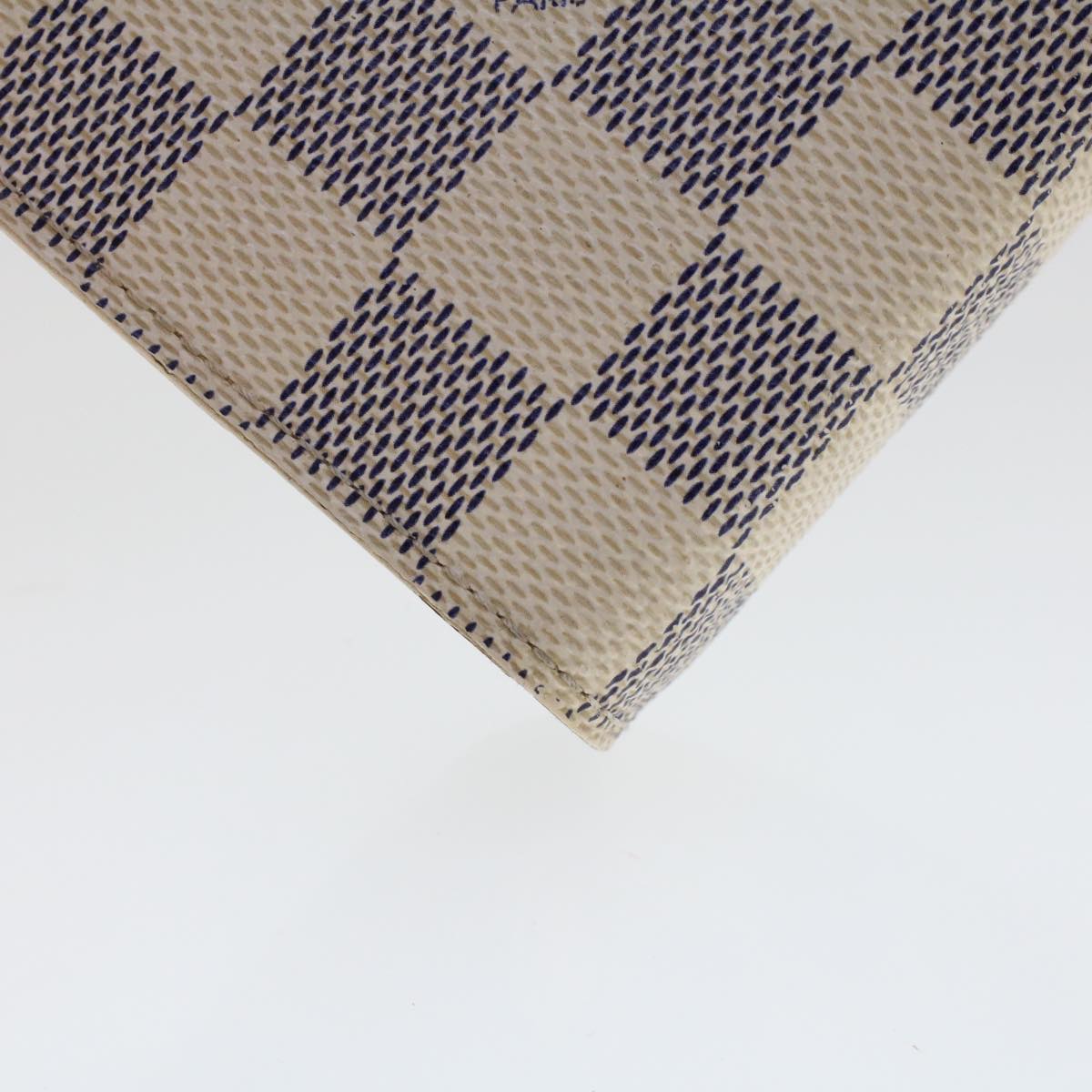 LOUIS VUITTON Damier Azur Agenda MM Day Planner Cover R20707 LV 45565