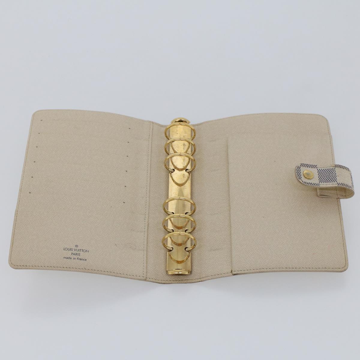 LOUIS VUITTON Damier Azur Agenda MM Day Planner Cover R20707 LV 45565