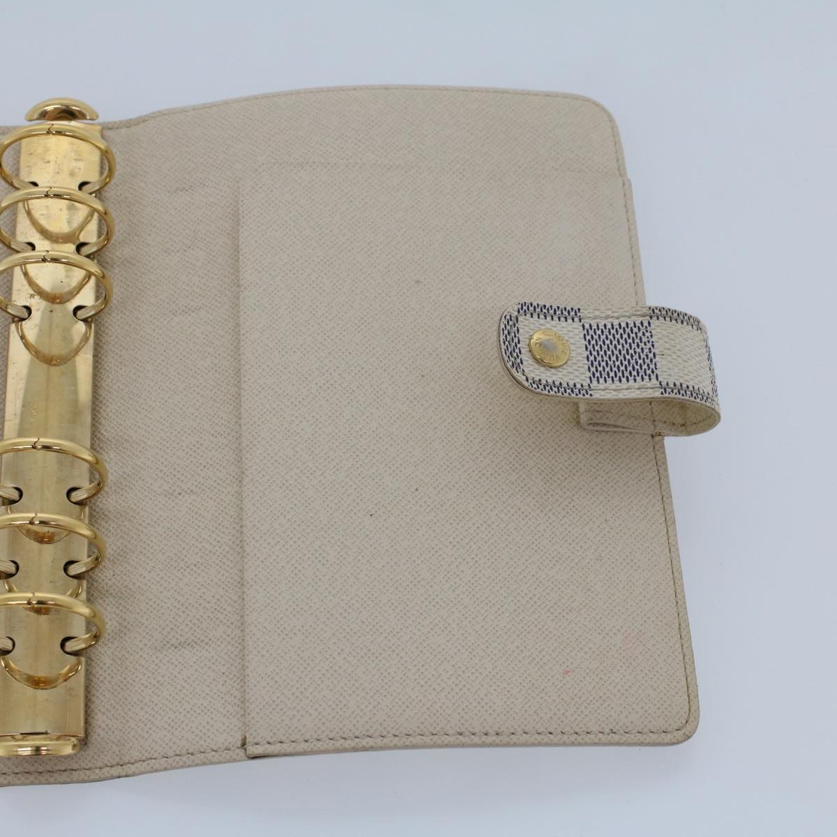 LOUIS VUITTON Damier Azur Agenda MM Day Planner Cover R20707 LV 45565