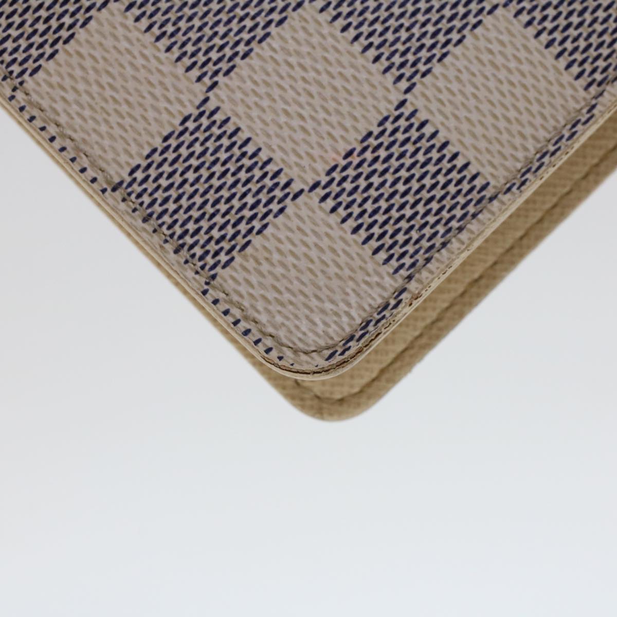 LOUIS VUITTON Damier Azur Agenda MM Day Planner Cover R20707 LV 45565