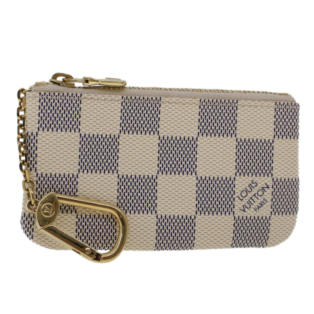 LOUIS VUITTON Damier Azur Pochette Cles Coin Purse N62659 LV 45566