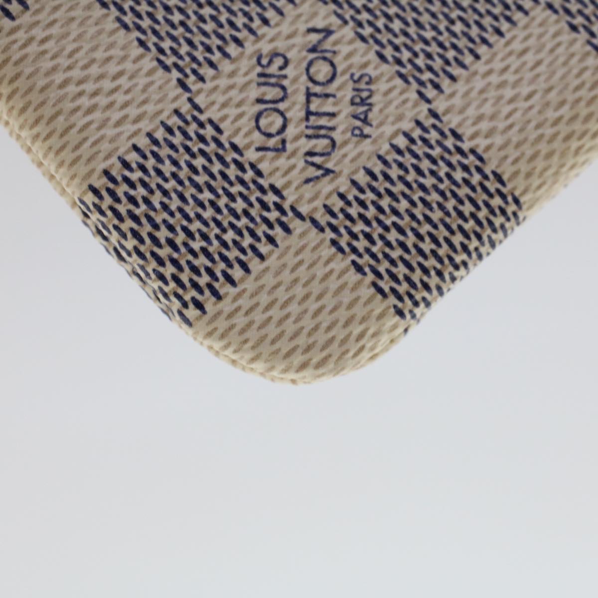 LOUIS VUITTON Damier Azur Pochette Cles Coin Purse N62659 LV 45566