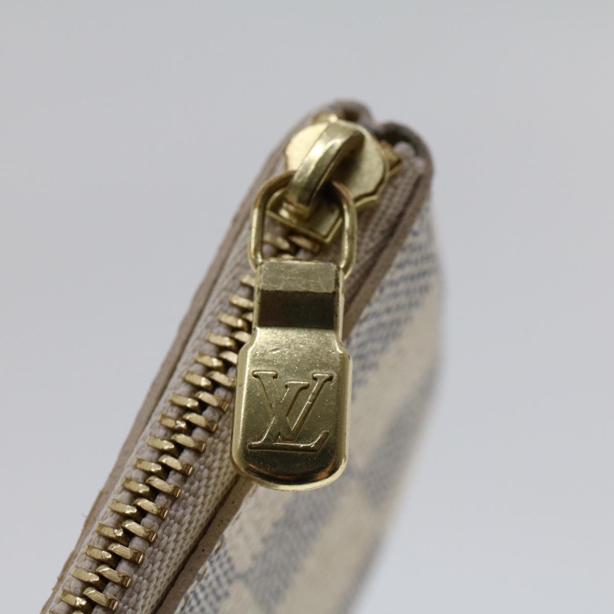 LOUIS VUITTON Damier Azur Pochette Cles Coin Purse N62659 LV 45566