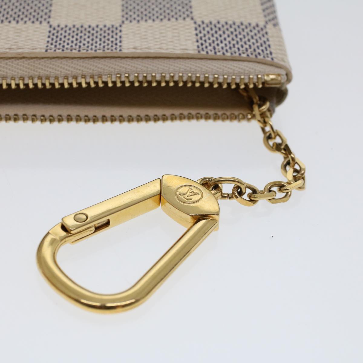 LOUIS VUITTON Damier Azur Pochette Cles Coin Purse N62659 LV 45566