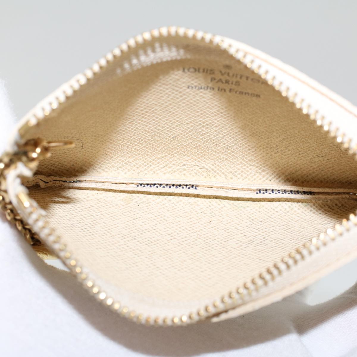 LOUIS VUITTON Damier Azur Pochette Cles Coin Purse N62659 LV 45566