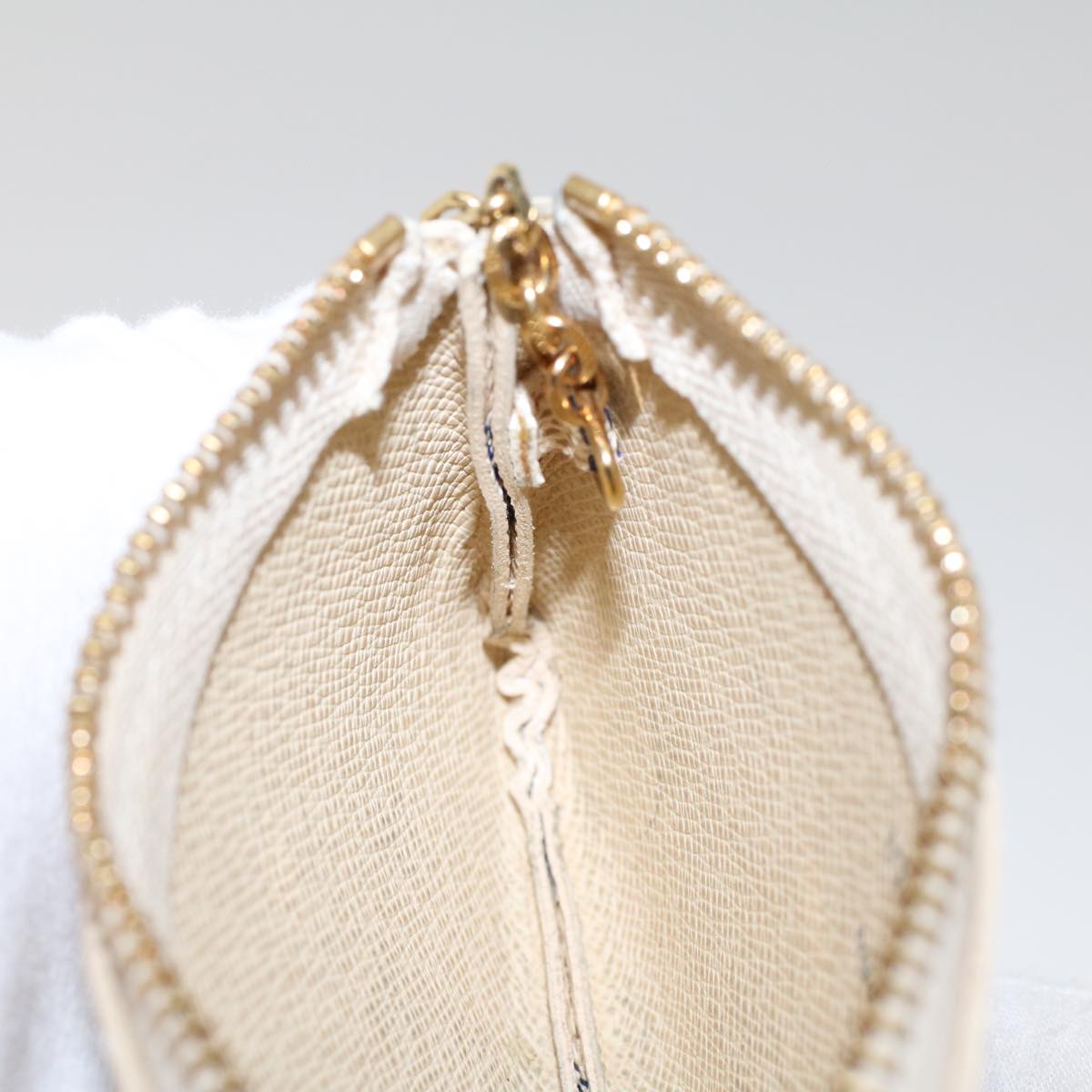 LOUIS VUITTON Damier Azur Pochette Cles Coin Purse N62659 LV 45566