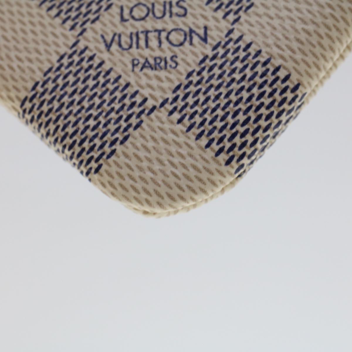 LOUIS VUITTON Damier Azur Pochette Cles Coin Purse N62659 LV 45566