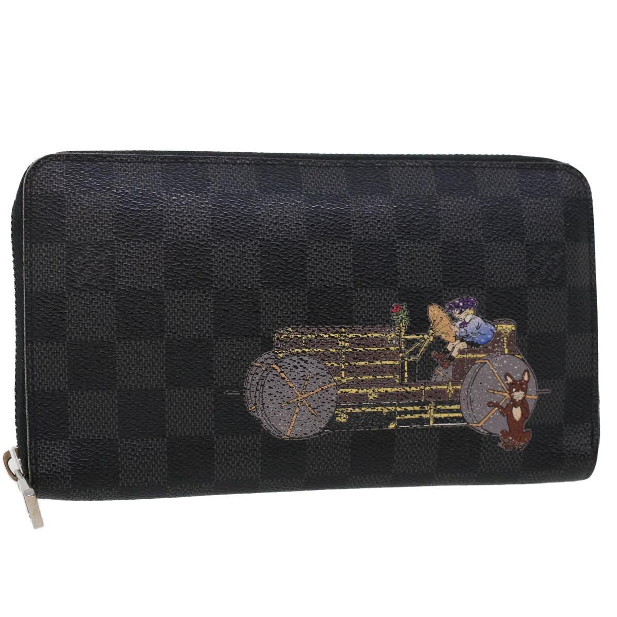 LOUIS VUITTON Damier Graphite Illustre Zippy Organizer Wallet N63002 45567