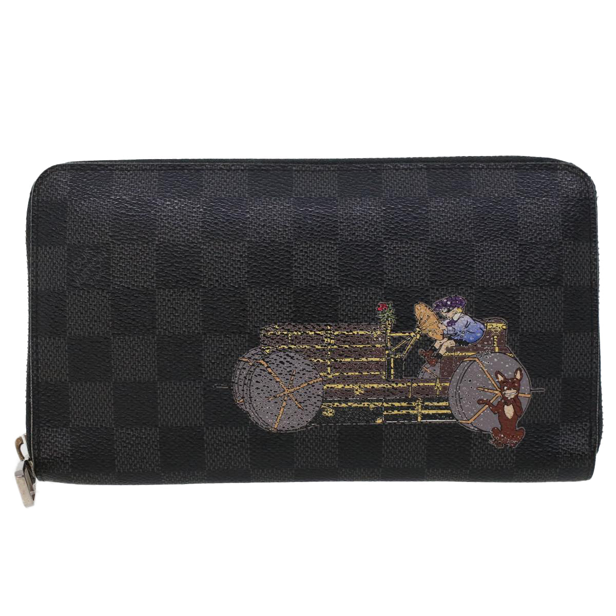 LOUIS VUITTON Damier Graphite Illustre Zippy Organizer Wallet N63002 45567