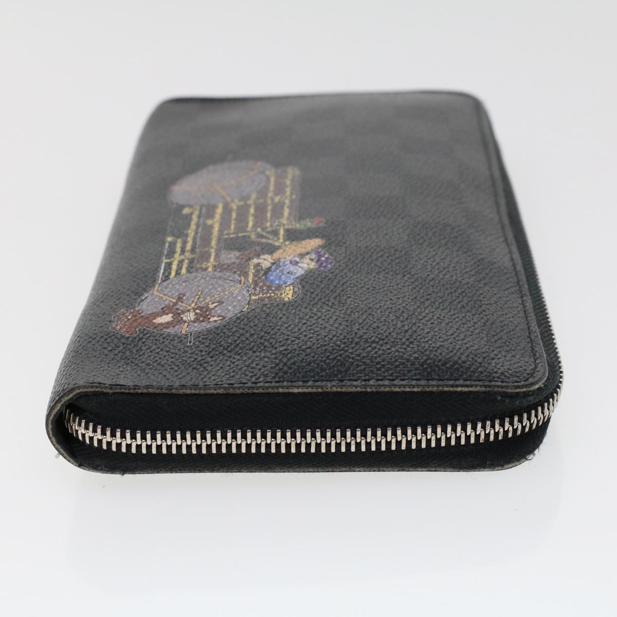 LOUIS VUITTON Damier Graphite Illustre Zippy Organizer Wallet N63002 45567