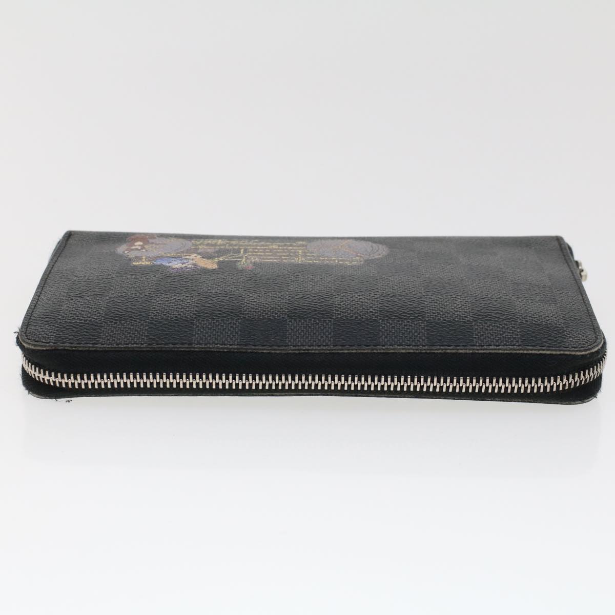 LOUIS VUITTON Damier Graphite Illustre Zippy Organizer Wallet N63002 45567