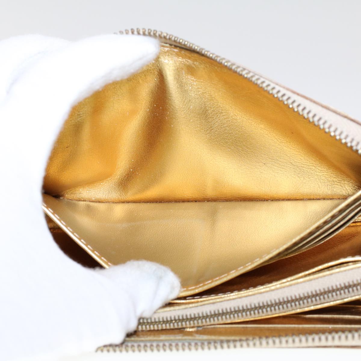 LOUIS VUITTON Zippy Wallet Long Wallet Suhari Gold M95569 LV 45569