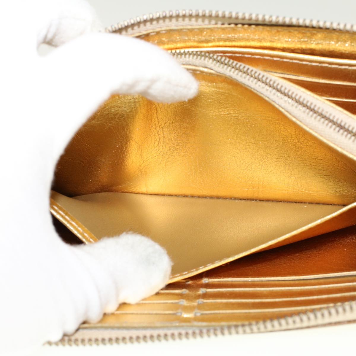 LOUIS VUITTON Zippy Wallet Long Wallet Suhari Gold M95569 LV 45569