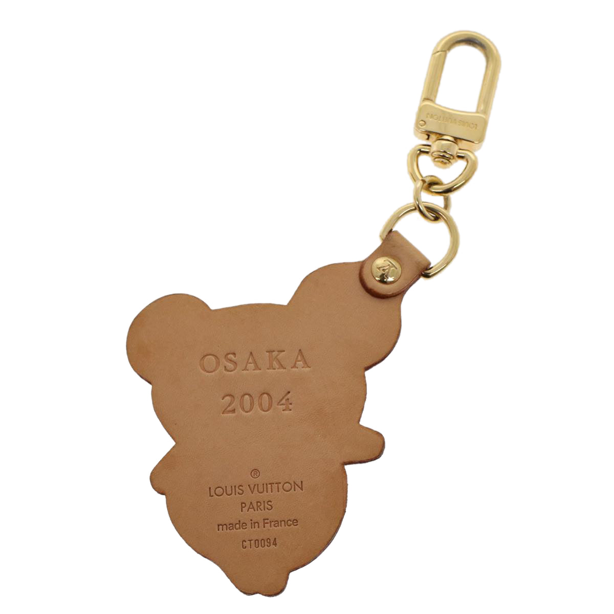 LOUIS VUITTON Takashi Murakami Panda Charm Leather Beige Gold M62637 45571