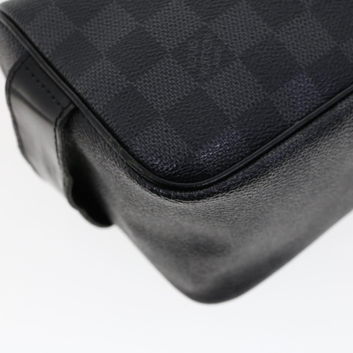 LOUIS VUITTON Damier Graphite Toiletry Pouch Clutch Bag N47625 LV 45577