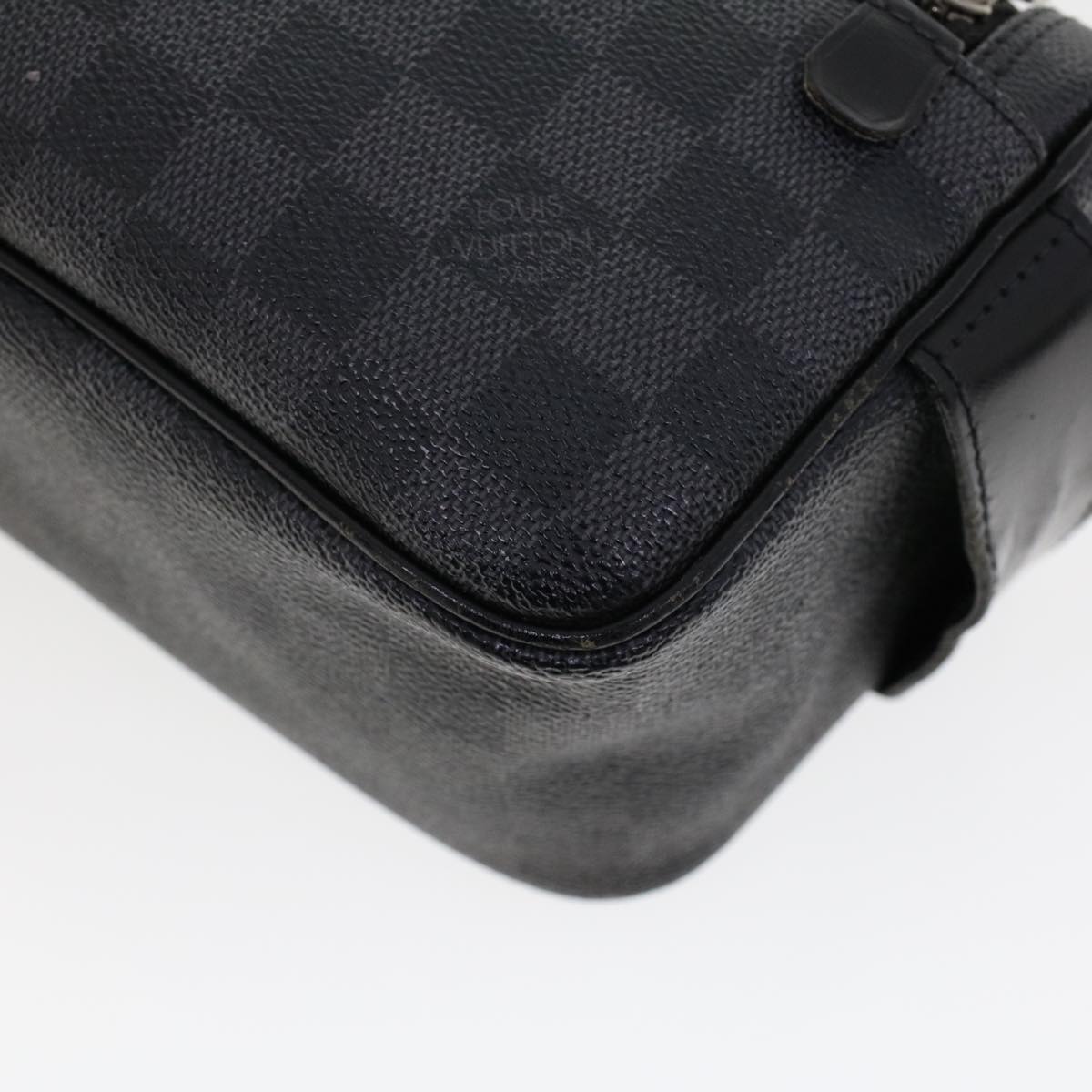 LOUIS VUITTON Damier Graphite Toiletry Pouch Clutch Bag N47625 LV 45577