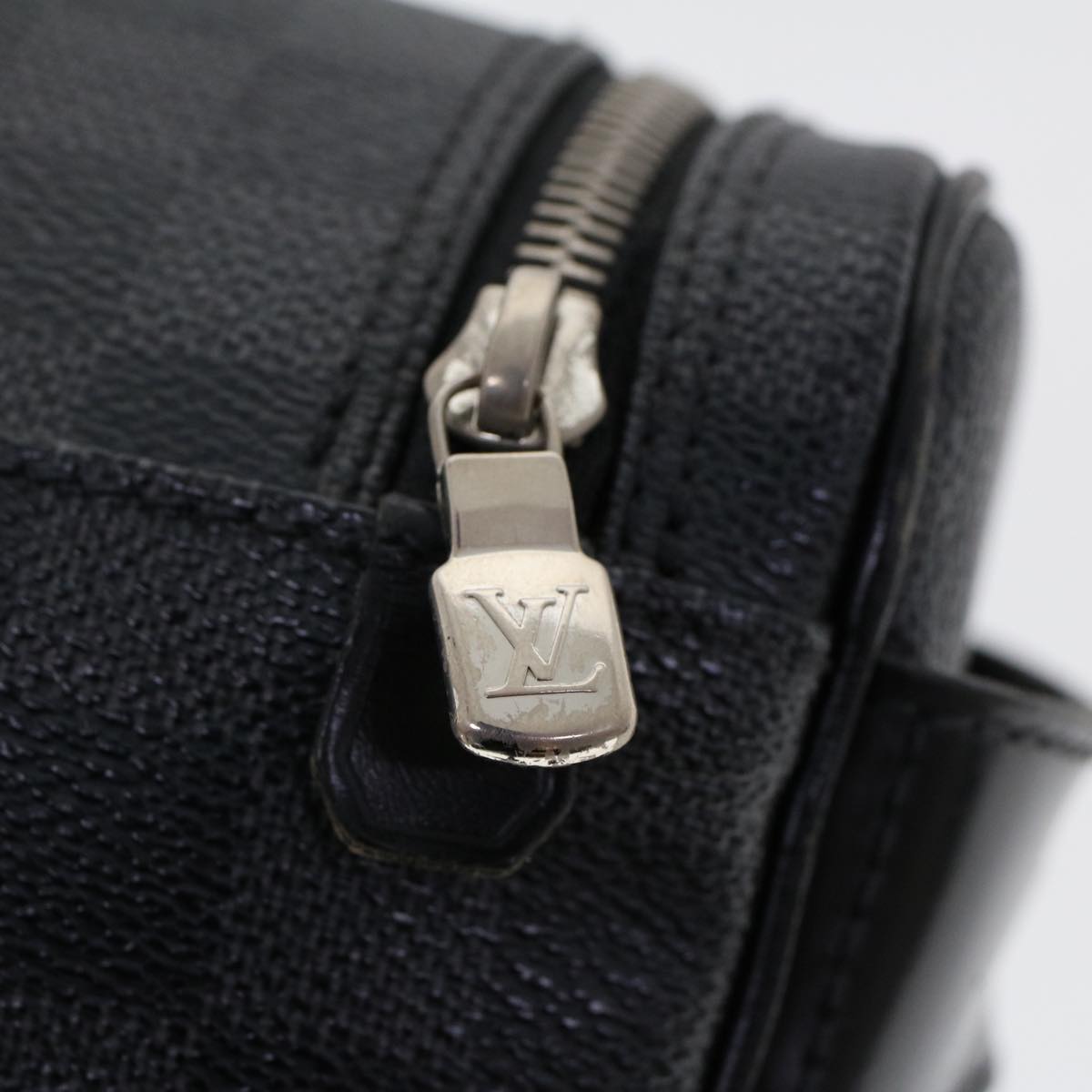 LOUIS VUITTON Damier Graphite Toiletry Pouch Clutch Bag N47625 LV 45577