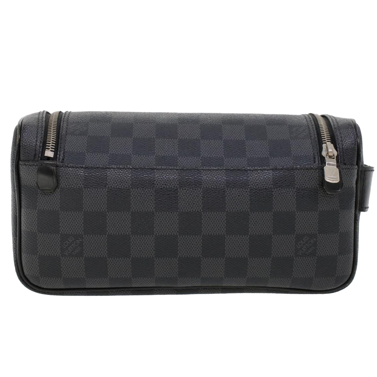 LOUIS VUITTON Damier Graphite Toiletry Pouch Clutch Bag N47625 LV 45577