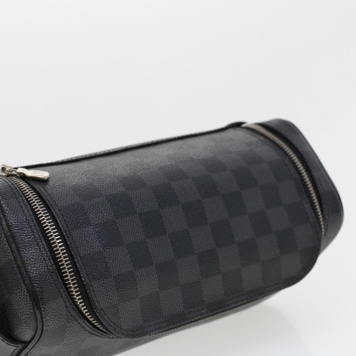 LOUIS VUITTON Damier Graphite Toiletry Pouch Clutch Bag N47625 LV 45577