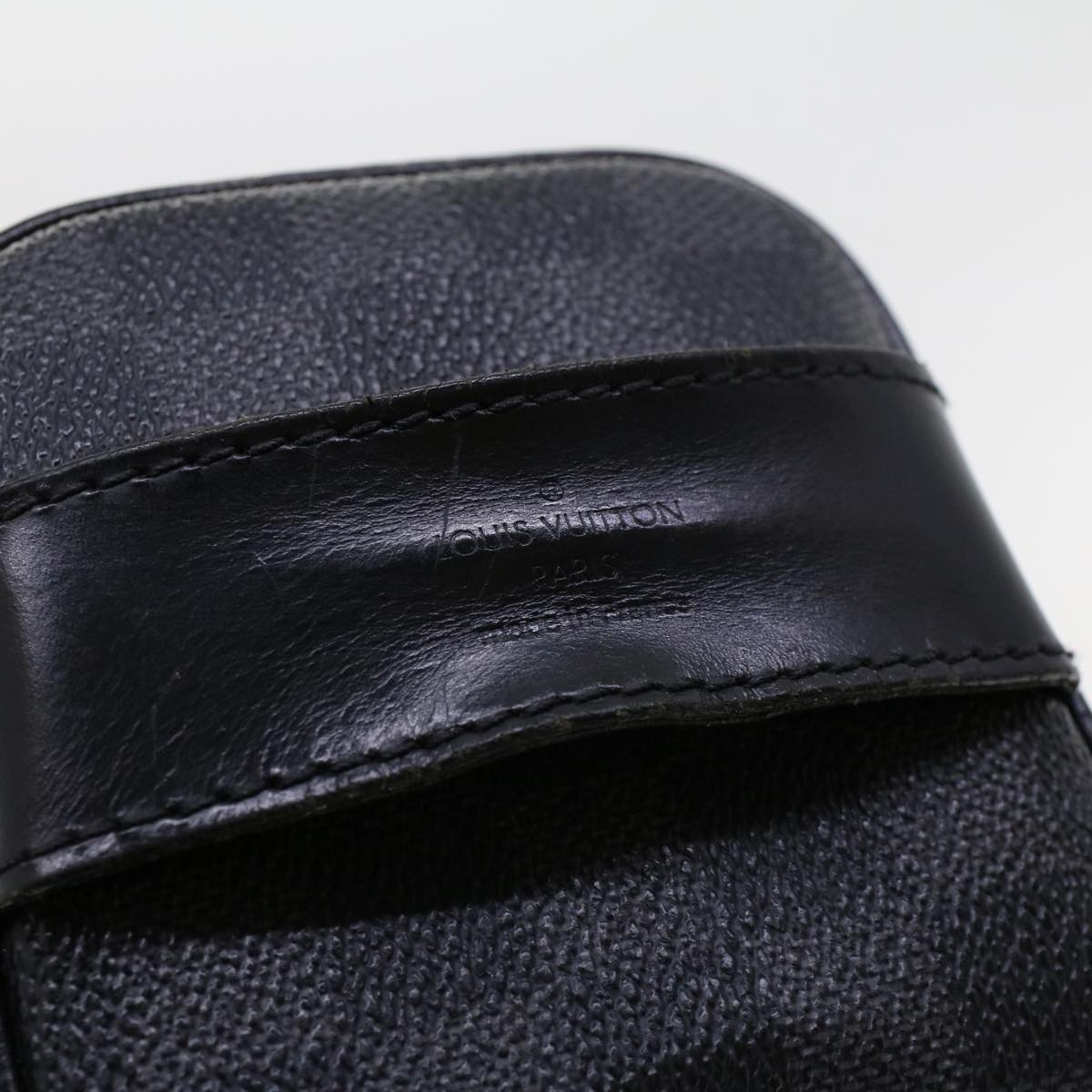 LOUIS VUITTON Damier Graphite Toiletry Pouch Clutch Bag N47625 LV 45577