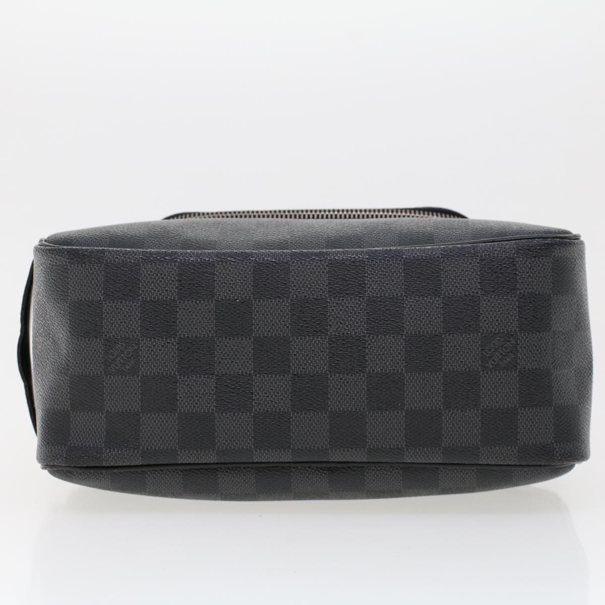 LOUIS VUITTON Damier Graphite Toiletry Pouch Clutch Bag N47625 LV 45577