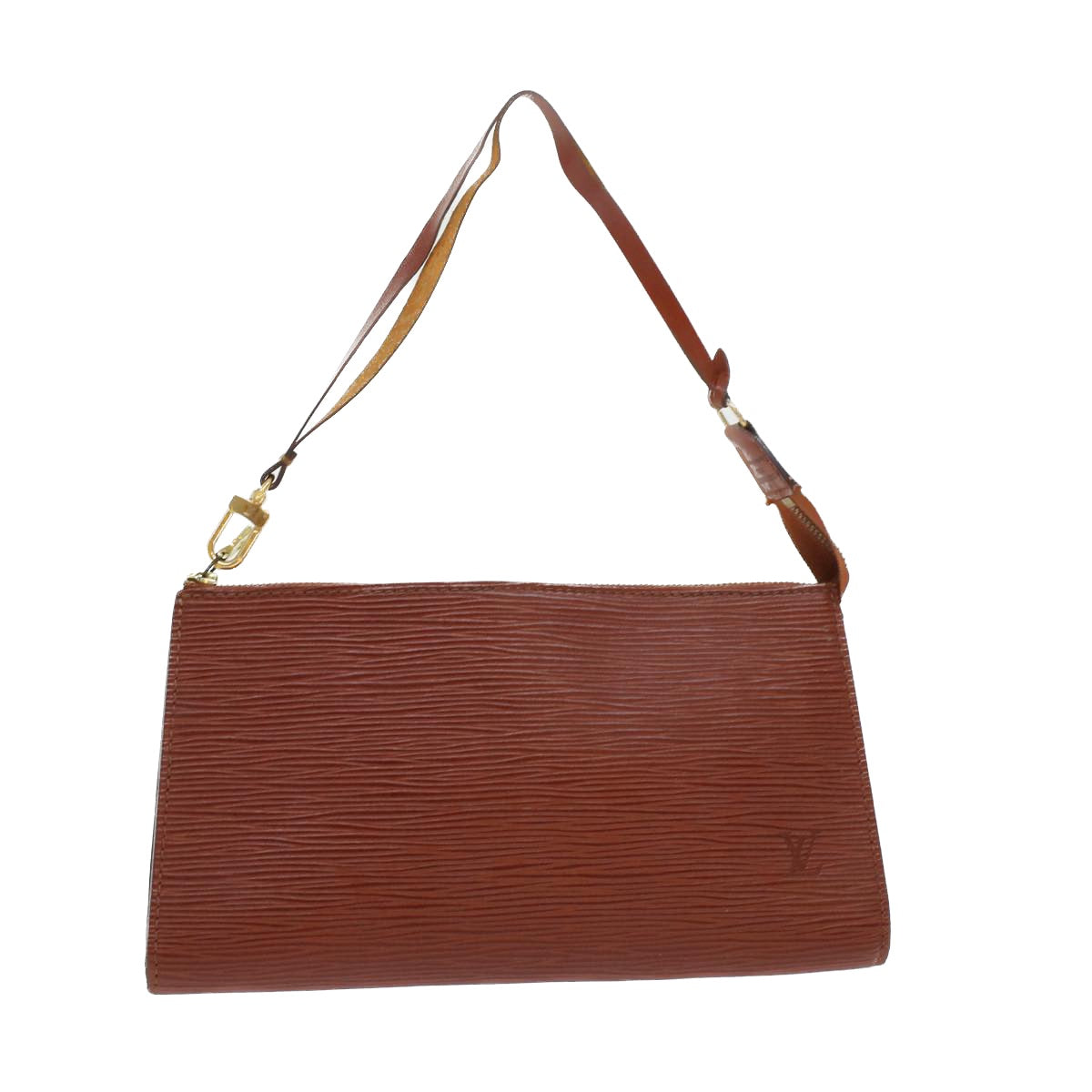 LOUIS VUITTON Epi Pochette Accessoires Pouch Brown M52953 LV 45597
