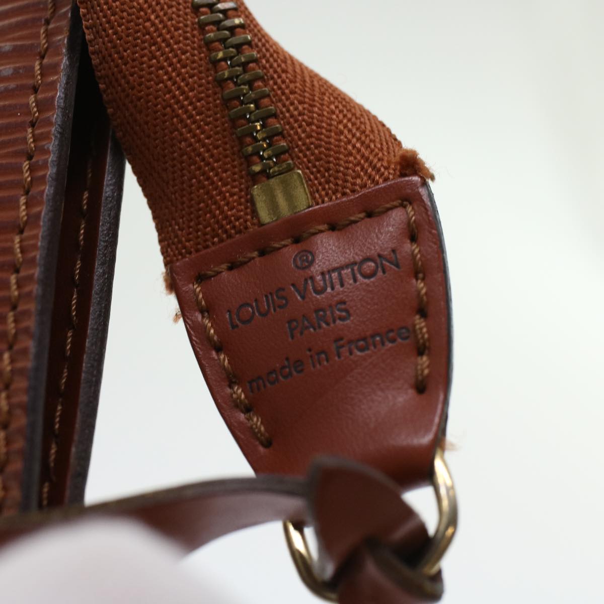 LOUIS VUITTON Epi Pochette Accessoires Pouch Brown M52953 LV 45597