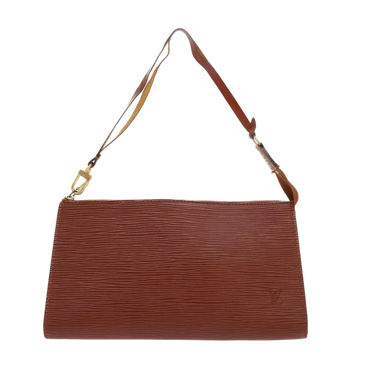 LOUIS VUITTON Epi Pochette Accessoires Pouch Brown M52953 LV 45597