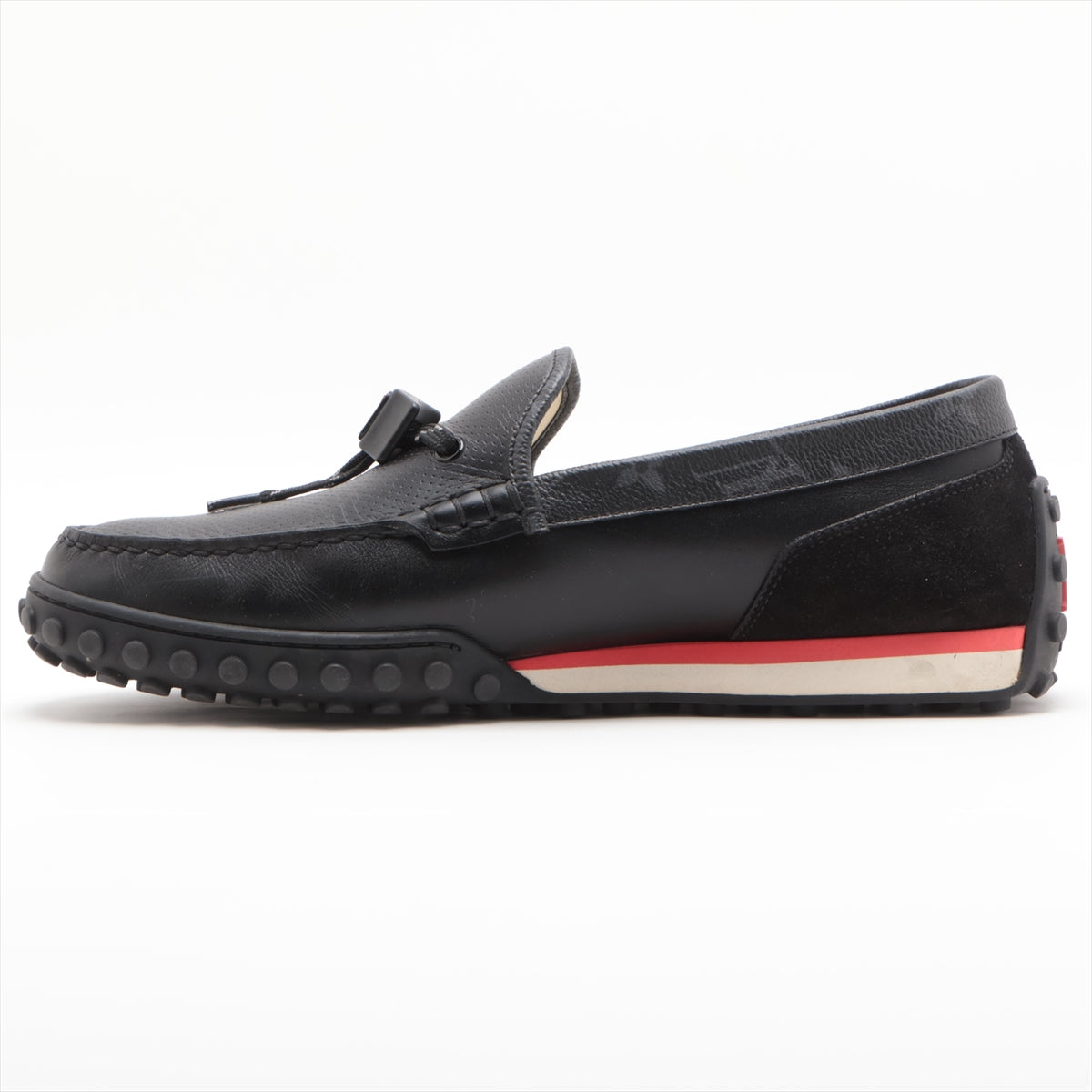 Louis Vuitton LV Racing Line 21 Year PVC  Leather Driving Shoes 7 1/2 Men Black ND0231 Monogram LV Logo