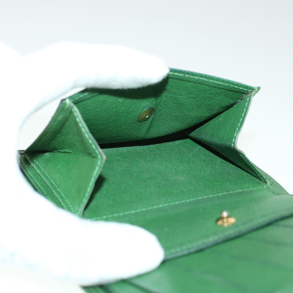 LOUIS VUITTON Epi Wallet 3Set Green LV 45621