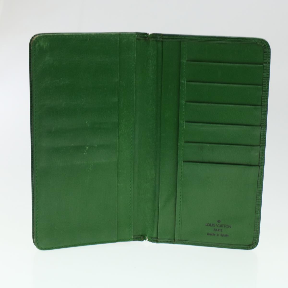 LOUIS VUITTON Epi Wallet 3Set Green LV 45621