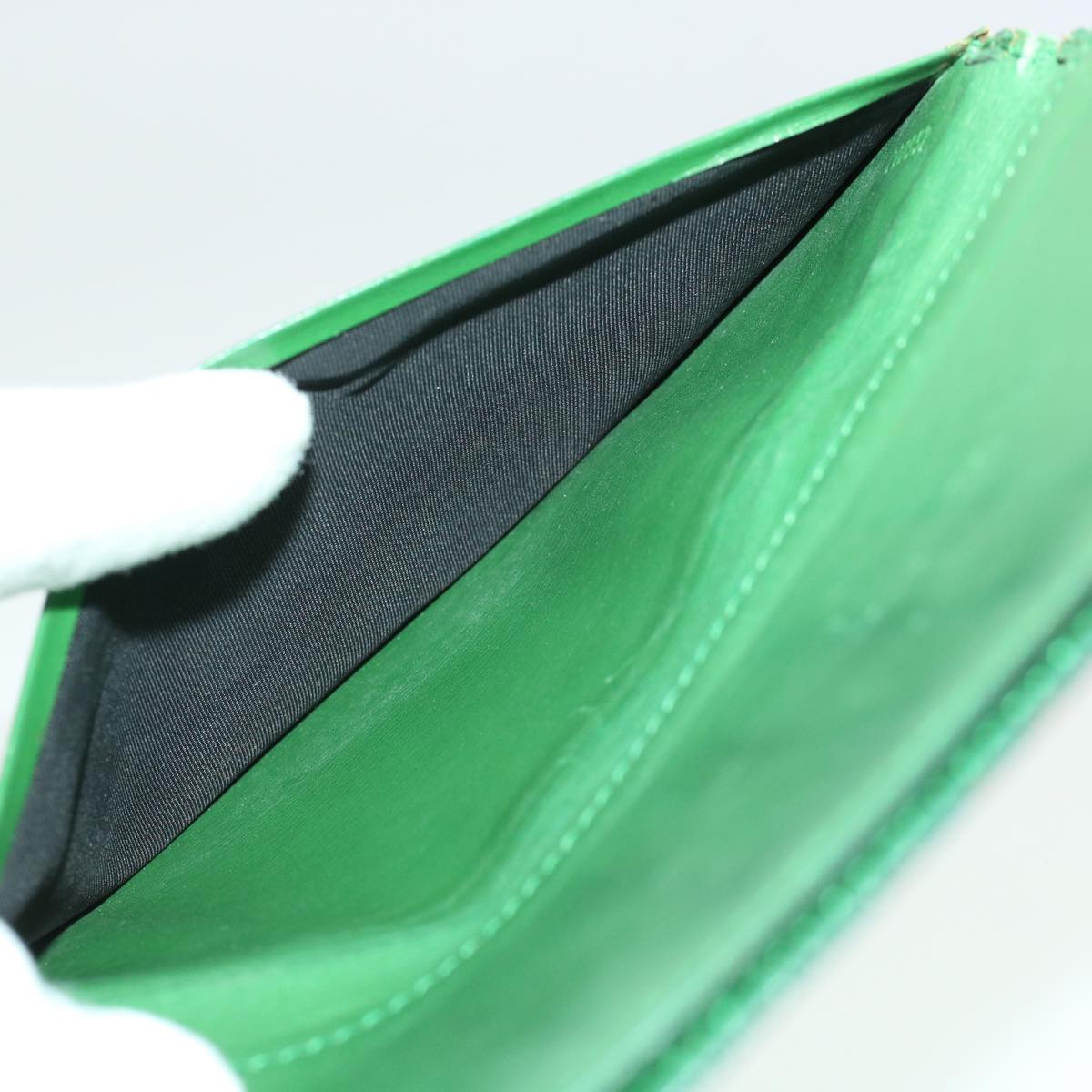 LOUIS VUITTON Epi Wallet 3Set Green LV 45621