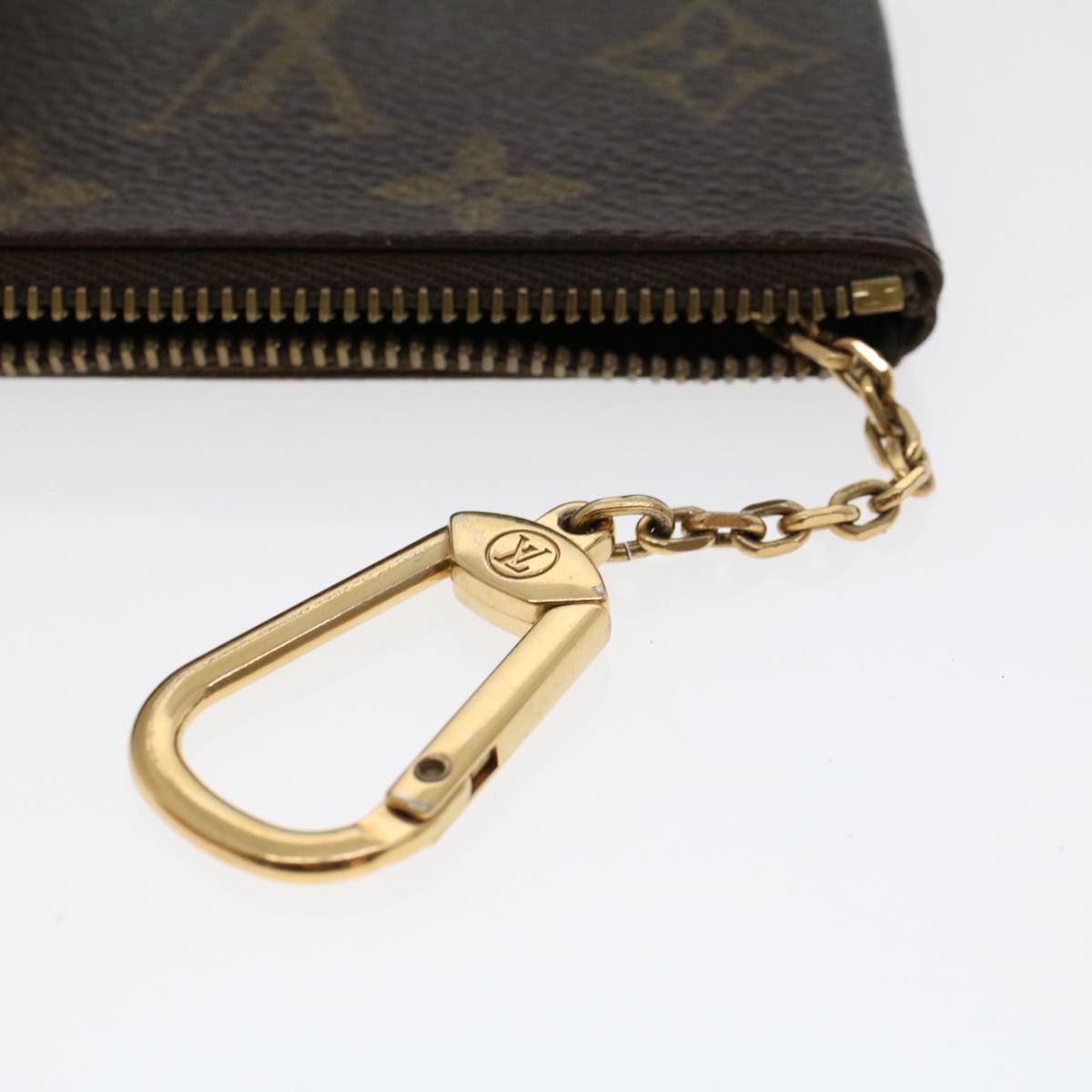 LOUIS VUITTON Monogram Pochette Cles Coin Purse M62650 LV 45623